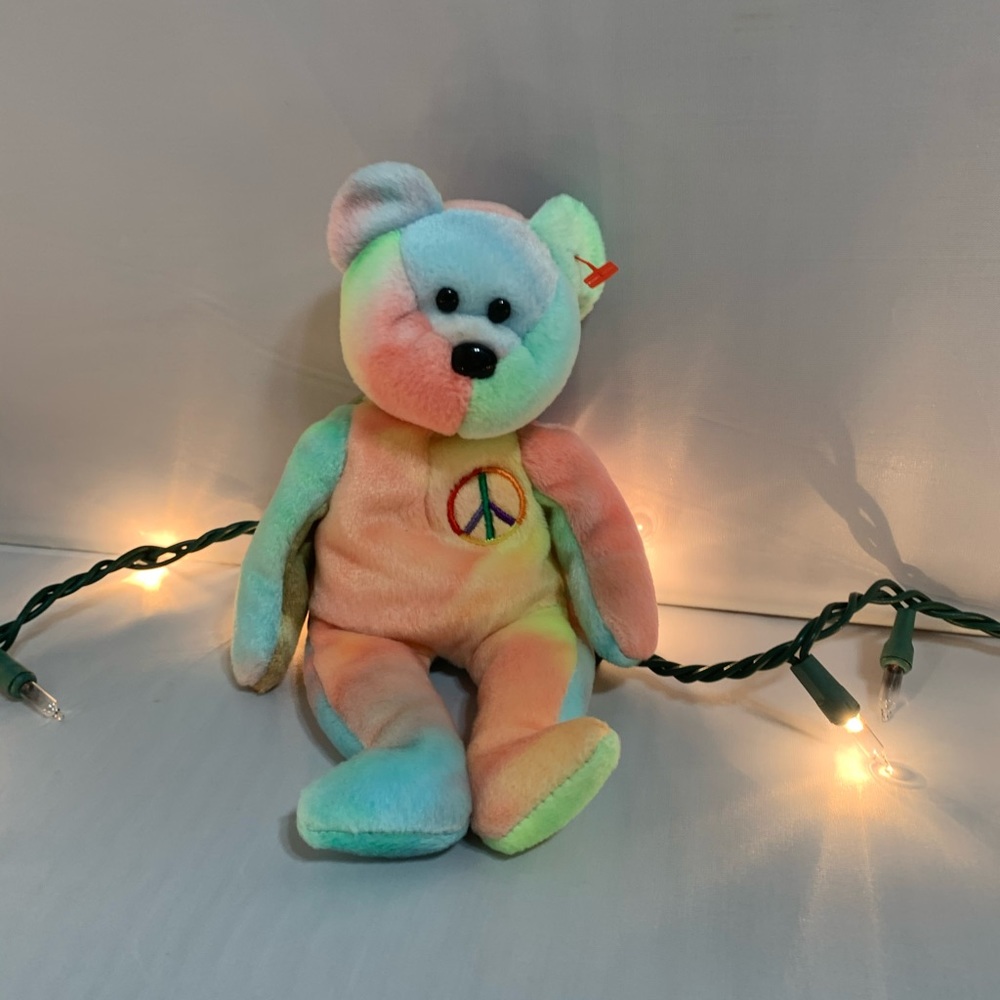 Peace beanie baby